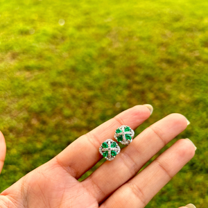 Pendientes de tuerca cuadrados de Ley 925 de calidad superior Impresionantes joyas de Esmeralda minimalista para regalos de aniversario de bodas - Product Image 2