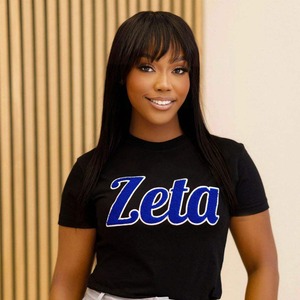Mode grec brillant Hip Hop sororité Bling bleu maillots Zeta Phi Beta haut paillettes t-shirts manteau Zeta Sequin Jersey - Product Image 4