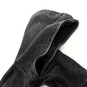 เสื้อฮู้ดดี้พิมพ์ลายกราฟิก Prince Custom ผ้าฝ้าย 100% พิมพ์ลายสกรีนเต็มตัว ล้างสีแบบ Acid Wash สำหรับผู้ชาย - Product Image 5