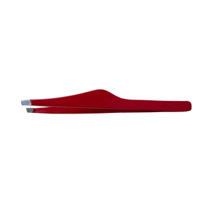 Maroon Color Slant Tip Tweezers Eyebrow and <b>Ingrown</b> <b>Hair</b> <b>Removal</b> <b>Tools</b> Made With German Stainless Steel 3" - Product Image 6