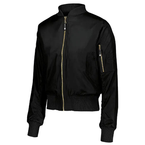 แจ็กเก็ตบอมเบอร์สำหรับผู้หญิงเสื้อครอปหนังแกะแขนยาวพิมพ์ลายตามสั่ง - Product Image 2