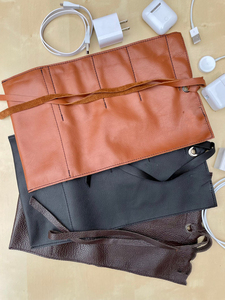 Organisateur de câbles en cuir de luxe fait à la main, support pour câbles USB, écouteurs, chargeur, étui de voyage, usage quotidien, étanche, antichoc, LCO-0005 - Product Image 4