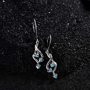 Pendientes Colgantes Valentina de Plata de Ley 925 CLARA, Accesorio de Joyería de Moda - Product Image 3