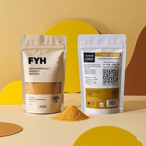 לוגו מותאם אישית מודפס סרט נייר אלומיניום שטוח תחתון שקיות פלסטיק תבלינים שקיות אריזות תבלינים עם חלונות - Product Image 2