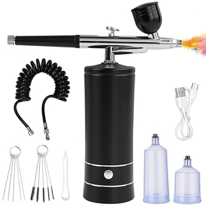 2025 Xách Tay Airbrush Nail Phun Gun Kit Máy Nén Nano Oxy Nước Trên Khuôn Mặt Phun Nghệ Thuật Hình Xăm Bánh Trang Điểm Sương Mù Airbrushes - Product Image 5