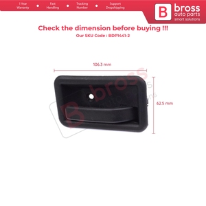 Poignée de porte intérieure avant ou arrière droite noire BDP1441-2 pour Clio MK1 1990-1999 et Clio 2 1992-2000 7700813586 - Product Image 5