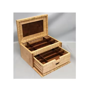 กล่องใส่เครื่องประดับไม้มะม่วงอะคาเซียทำมือ งานฝีมือซานิยา รับผลิตตามสั่ง ความจุตามต้องการ ขายส่ง ผู้ผลิต ดีไซน์ใหม่ - Product Image 3