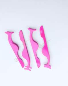 Pinzas para pestañas postizas de acero inoxidable de color con logotipo personalizado al por mayor, tira a granel, aplicador de pestañas, Punta inclinada, ceja antiácido - Product Image 2