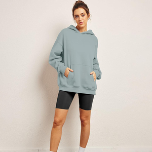 High Quality Women Hoodie Loose Fit Fleece <b>Drop</b> Shoulder Oversize Streetwear Windproof Hoodies Sweatshirts Breathable - Product Image 4