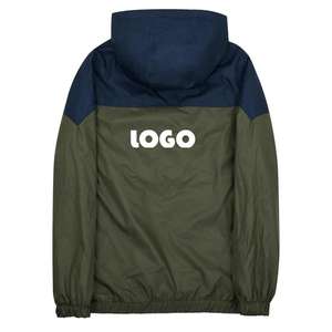 Veste coupe-vent en nylon respirant et imperméable pour homme, coupe régulière, avec logo personnalisé sur le devant, style sportif, écologique, grande taille, hip-hop - Product Image 4