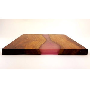 Planche à découper en époxy pour bois et résine personnalisée carré en résine bleu royal avec logo personnalisé couleur planche à découper en résine de qualité supérieure - Product Image 3