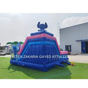 Castillo Inflable Comercial de PVC, Tobogán Gigante Azul para Niños, Parque de Diversiones - Product Image 6