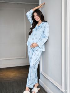 Ropa de lactancia de maternidad ecológica de seda B700 de alta calidad, larga, transpirable, suave y absorbente de sudor, precio al por mayor - Product Image 3