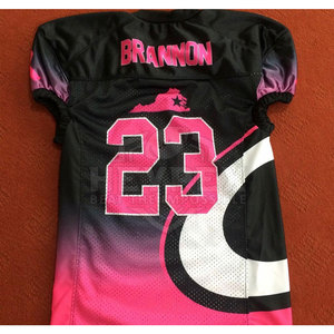 Conjunto de uniforme de diseño único de manga corta y transpirable de camiseta de fútbol americano con logotipo personalizado a la venta - Product Image 2