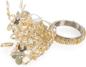 แหวนผ้าเช็ดปากสีทองประกายสุดหรูไม่ซ้ำใครรูปทรงวินเทจตกแต่งโต๊ะปาร์ตี้งานแต่งงานแหวนผ้าเช็ดปากสุดพิเศษ - Product Image 3