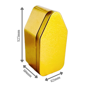 Contenedores de caja de lata con bisagras vacías triangulares de Metal personalizados para té caramelo galleta Mooncake té dulce y naipes - Product Image 2