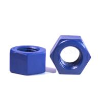 Écrous lourds hexagonaux ASTM A194 2H PTFE XYLAN BLEU