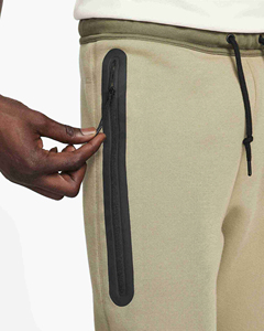 Pantalon de jogging décontracté en toile épaisse pour homme, coupe évasée, avec fermeture éclair, couleur et logo personnalisables - Product Image 4