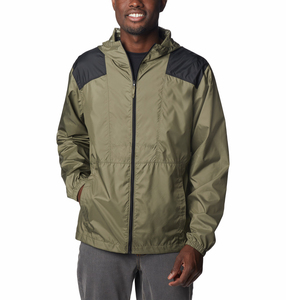 Veste coupe-vent imperméable et respirante avec fermeture à glissière pour hommes de taille plus tissu tricoté pour les activités de plein air en été - Product Image 1
