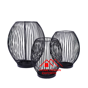 Bougeoir supérieur pour décoration de table et décoration de table de dîner Design surélevé Ensemble de 2 dos et or mural et table - Product Image 5