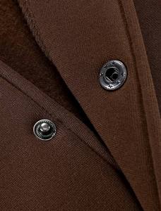 Blouson universitaire oversize pour homme, style streetwear, hiver, broderie lettres, couleurs contrastées, en cuir de vachette imperméable - Product Image 5