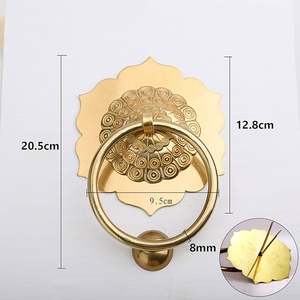 Design et look accrocheur métal laiton polonais heurtoir de porte poignée poignée maison heurtoir de porte décor maison bureau et Restaurant - Product Image 3