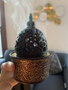 Handmade Wholesale Middle Eastern Style Luxury Ceramic Home Decoration Brown And Black <b>Incense</b> <b>Burner</b> - Product Image 5