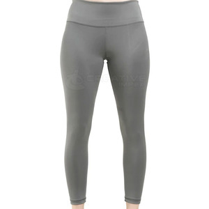 Mallas de Yoga de tela elástica de 4 vías de alta calidad con cintura elástica Pantalones deportivos y de entrenamiento de patrón sólido - Product Image 1
