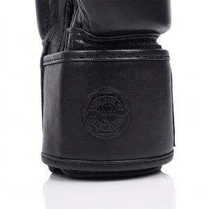 Guantes de Boxeo Fairtex de Cuero Negro Transpirable de Alta Calidad para Soporte de Muñeca, Impresión Serigrafiada, Artes Marciales, Kickboxing - Product Image 5