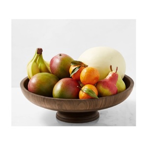 Tazón de servicio ecológico de madera de bambú tallado grande para frutas, ensalada, aperitivos, cocina, mesa de comedor, apto para lavavajillas - Product Image 1