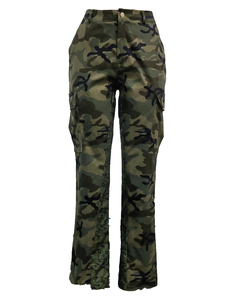 2023 nueva calidad personalizada Jogging Streetwear pantalones Flare Cargo pantalones mujeres Boot Cut Sweat pantalones con transpirable y algodón - Product Image 6