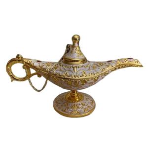 Lámpara de Aladino decorativa de latón de alta calidad con Color rojo blanco y acabado pulido para decoración del hogar Metal Aladdin Chirag - Product Image 3