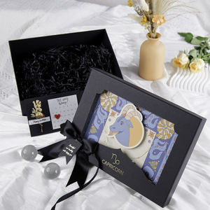 RTS Premium 12 Zodiac Art <b>Cardboard</b> Gift <b>Box</b> Custom Cosmetic Handcrafted Paper Boxes <b>with</b> <b>Lid</b> and Base - Product Image 3