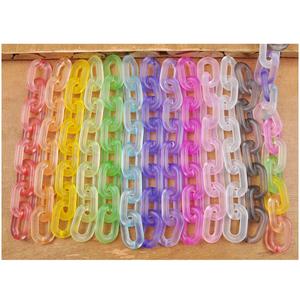Youmeiya New Arrival Transparent Bag PVC Oval <b>Clear</b> Resin Chain Strap <b>Handbag</b> Chunky Acrylic Chains CH9202 With <b>Clear</b> Hook - Product Image 1