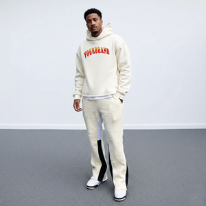 Chándal Unisex de Alta Calidad, Color Sólido, con Logotipo Personalizado, Estilo Urbano, Holgado, 100% Algodón, Hip Hop, Lavado Ácido - Product Image 3