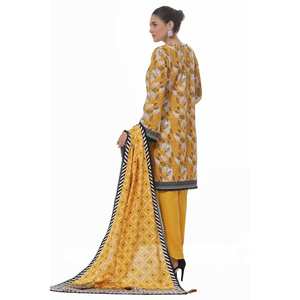 Conjunto de 3 piezas sin coser de Khaddar estampado, estilo Salwar Kameez pakistaní, de algodón, para festivales y ropa étnica - WNS-42130 - Product Image 3