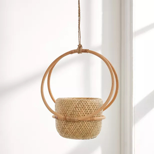 New Design Hanging Planter Made of Natural Rattan Bamboo Durable Flowerpot Decoration <b>Best</b> Price Discount - Product Image 2
