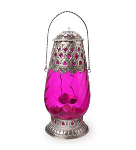Ribbed Glass Lantern Candle Holder - Product Image 2
