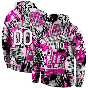 Directo industria venta al por mayor 3D personalizado cosido real neón Verde-Negro gradiente moda deportes pulóver Sudadera con capucha - Product Image 5