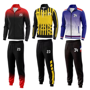 Chándal deportivo personalizado de poliéster 100%, estilo de invierno con cremallera, chándal para correr con sublimación completa, logotipo de impresión - Product Image 1