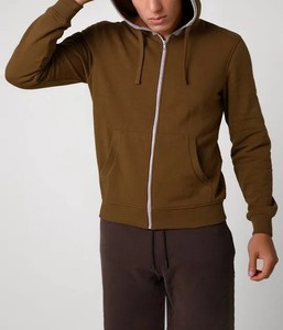 Sudadera con capucha para hombre de la mejor calidad de doble capa de alta calidad con precio razonable Producto superior Cremallera completa Manga larga con dos bolsillos - Product Image 2