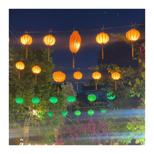 Linternas de seda decorativas hechas a mano de Vietnam Linternas de bambú Premium Linternas de seda de exportación Venta al por mayor Suministro de fábrica - Product Image 6