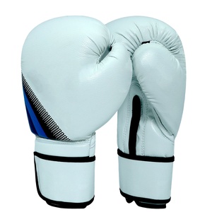 Gants de boxe en PVC de couleur unie neufs, avec fermeture velcro, logo personnalisable, gants de boxe personnalisés pour adultes, gants à lacets - Product Image 1