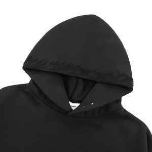 Sweat-shirt unisexe surdimensionné en coton lourd de haute qualité avec logo personnalisé, sweat-shirt noir uni, sweat-shirt pour homme délavé - Product Image 3