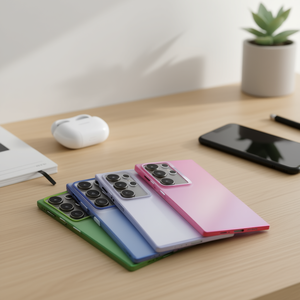 Coque de téléphone portable antichoc en TPU+PC pour A54 avec finition électroplaquée, design couleur unie pour la protection du smartphone - Product Image 2