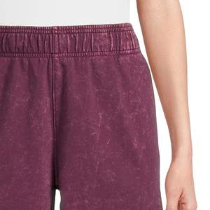 Meilleure vente Short femme délavé à l'acide Short confortable respirant à séchage rapide 100% coton extensible avec poche pour femme Vente en gros - Product Image 3