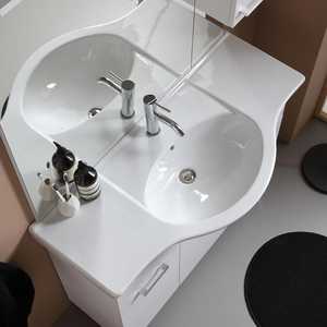 105cm White Floor-Standing Bathroom Cabinet with 3 Doors and <b>Mirror</b> Ravenna <b>Wall</b> Unit Bathroom <b>Set</b> for Export - Product Image 3