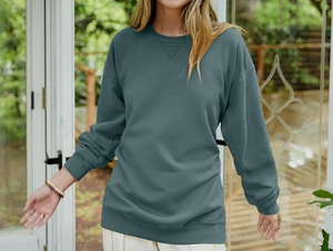 Top Trending French Terry Sweatshirt Acid Washed Distressed Streetwear 100% Cotton Regular Fit Crewneck <b>Winter</b> Pocket Breathable - Product Image 4