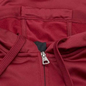 Nuevo Chándal con Capucha Color Granate para Hombre, Sudadera con Cierre Completo y Bolsillos Laterales, Ropa Deportiva Informal, Mezcla de Poliéster y Algodón, Estilo Invernal - Product Image 5