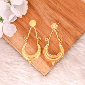 Unique Design Drop Studs Earrings Handmade Designer Earring Gold Plated Brass Earring Statement Jewelry for Women Anniversary - Product Image 4